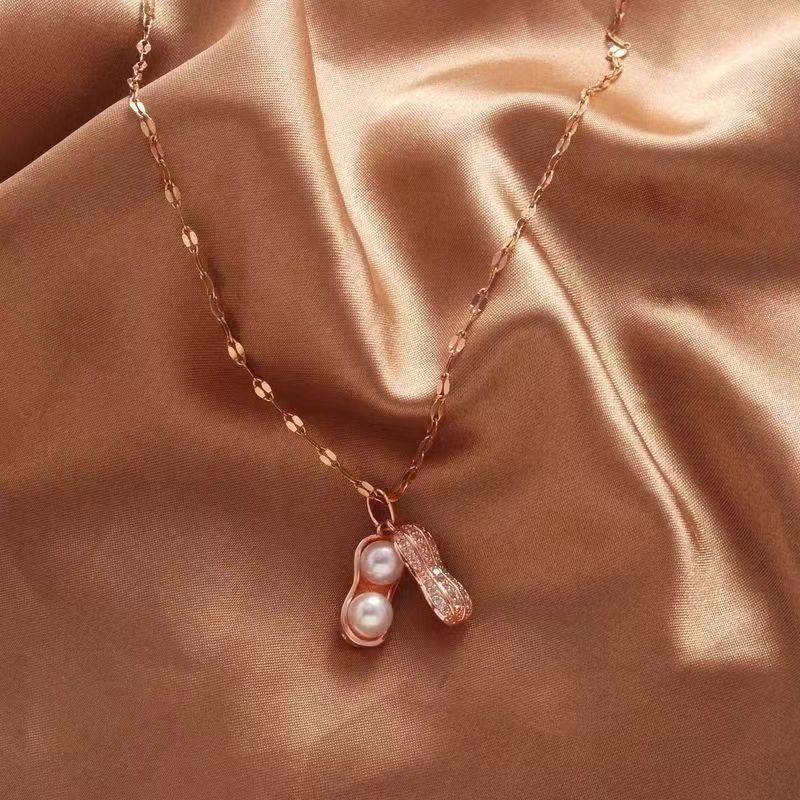 Peanut Pendant Necklace For Women Simple Niche